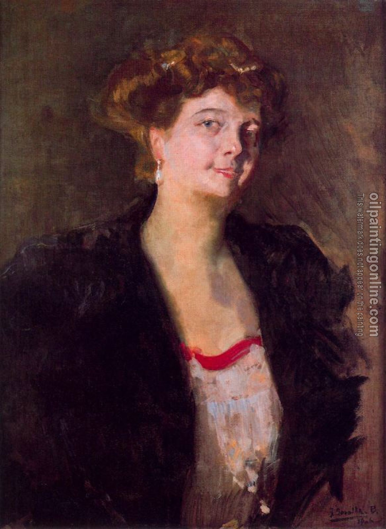 Joaquin Sorolla y Bastida - Portrait of Dona Elena Ortuzar